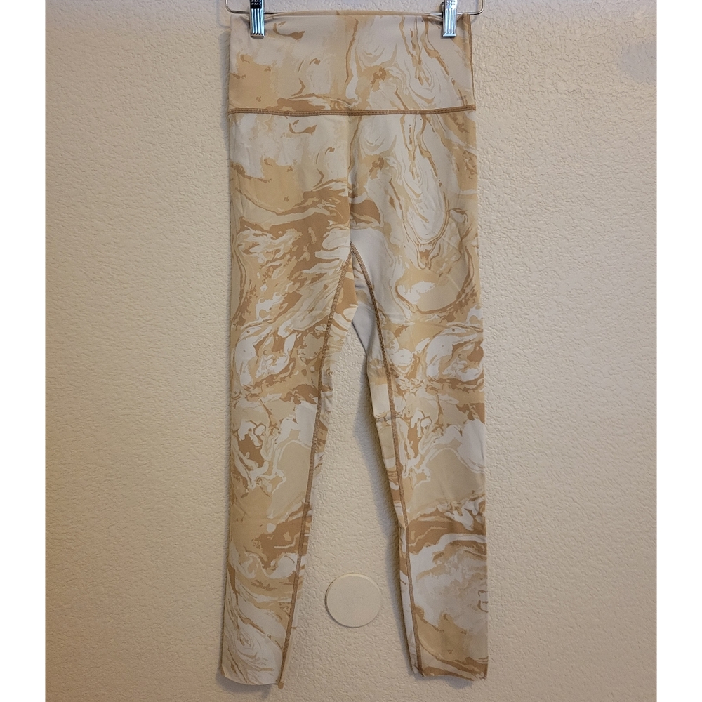 Womens Aerie offline style leggings super soft tan light colors and graphic M